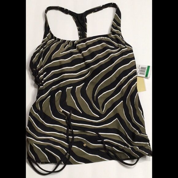 Michael Kors animal print tankini top. Small. NWT - Picture 13 of 14